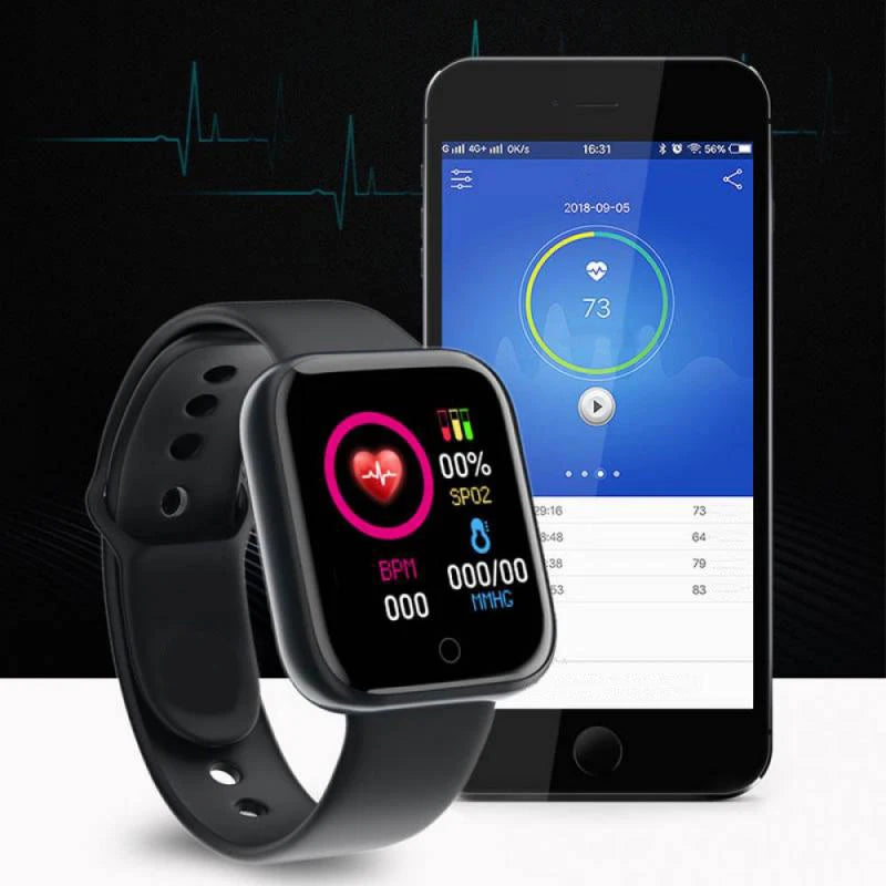 Men Smart Watches Color Screen Bluetooth Woman Fitness Sport Bracelet Health Sleep Monitor Electronic Clock Smartwatch Alarm Y68