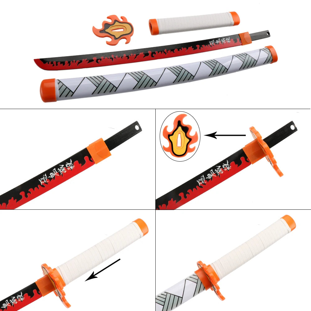 Original Anime Katana Cosplay Weapons Anime Cosplay Sword Zenitsu Kyoujurou Tanjiro Swords