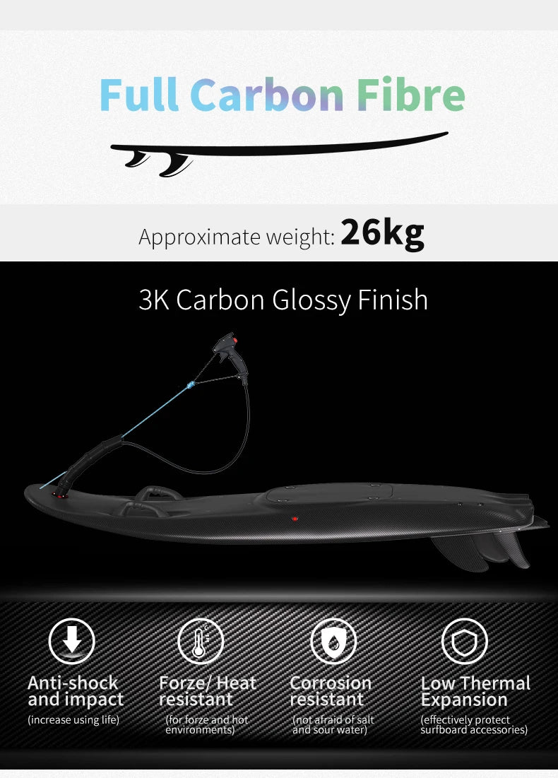 KOOTU Fuel Engine Surfboard 109cc Electric Surfboard Carbon Fiber Surfboard Powerful High Speed Surfboards