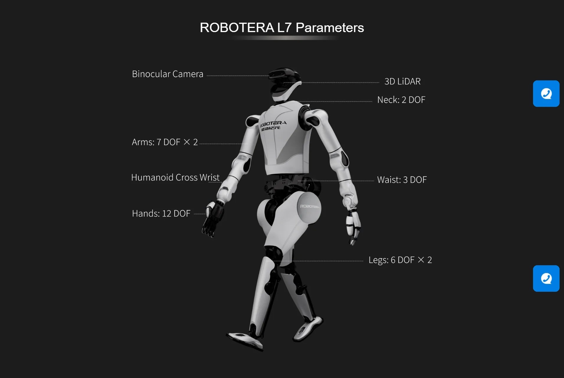 ROBOTERA L7 Full-size Bipedat Humanoid Robot