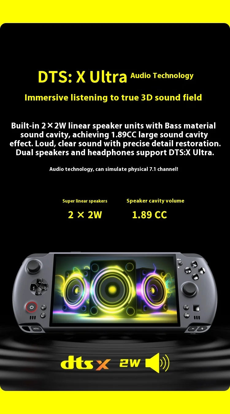 New GPD Win5 7" 120Hz 1080P LTPS Screen Handheld Gaming Console AMD395 M.2 2280 SSD Windows11 RGB Ergonomic Handheld Game Player