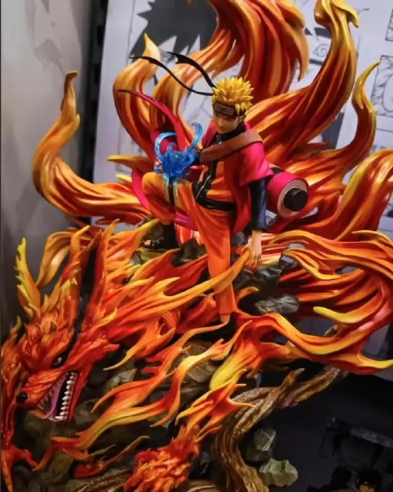 41cm New NARUTO Anime Figure Uzumaki Naruto Peripheral PVC Model Scene Statue Desktop Decorate Ornaments Birthday Gifts Toys