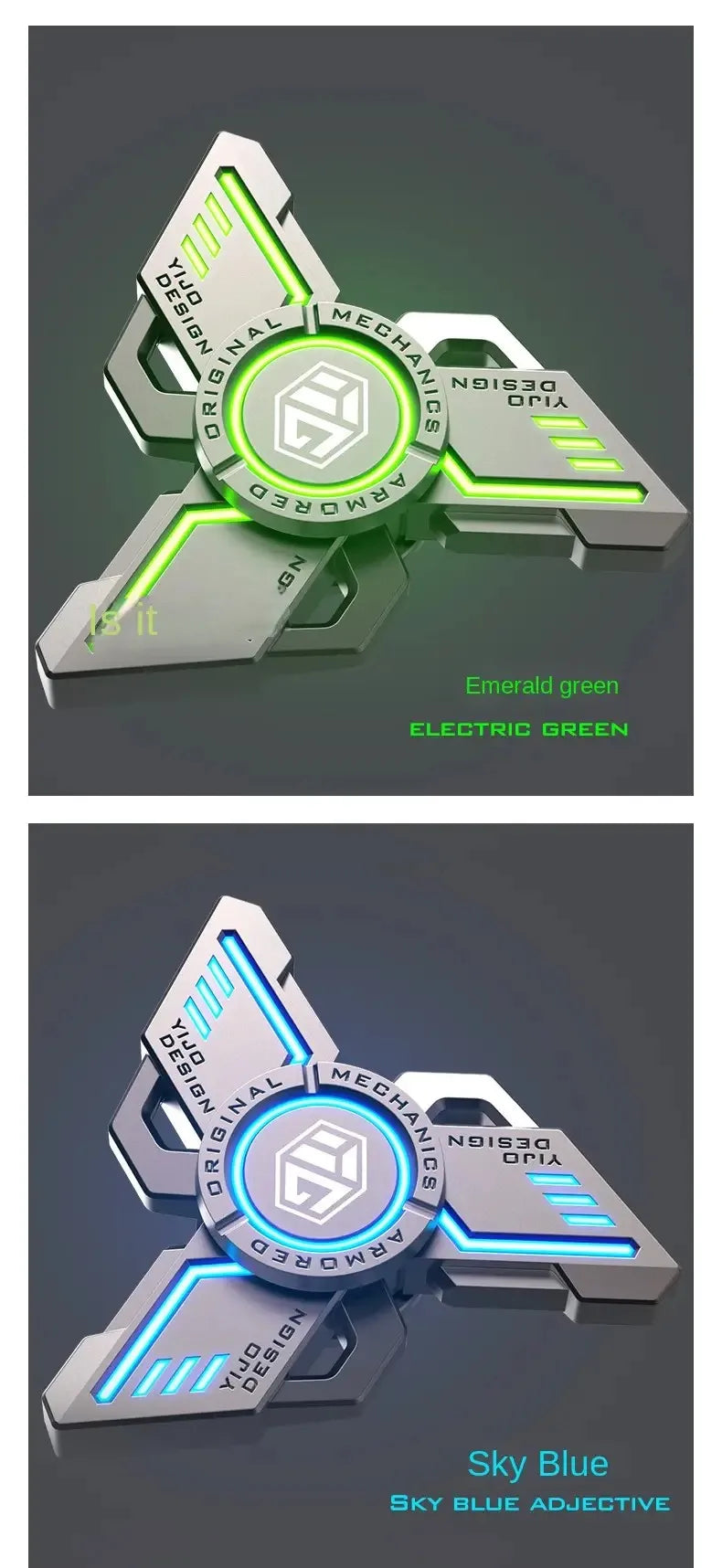 Antistress EDC Luminous Fidget Spinners Alloy Metal Hand Spinner Noctilucent Gyro Stress Relief Toys For Adult Kid Toys