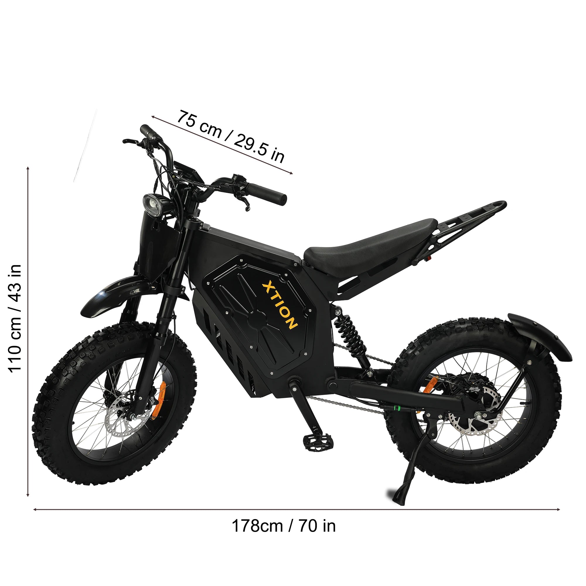 Xtion Electric Mountain Bike for Adults, 3000W E-bike , 45 MPH & 60 Miles Range, 60V 25AH Removable Battery Dual Shock E Bike