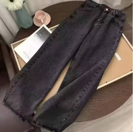 Y2K Vintage Print Baggy Jeans Unisex Harajuku Streetwear Wide Leg Denim Pants Anime Graphic Hip Hop Loose Fit