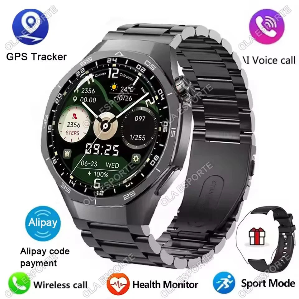 2026 New Watch 5 Pro GPS Track Smart Watch Men 360*360 AMOLED Screen NFC BT Call Waterproof Health Monitor Man Smartwatches IOS