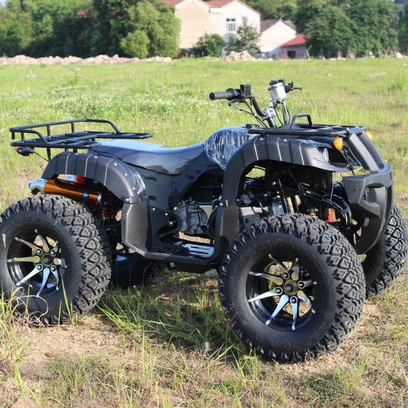For200cc Chinese Sports Quad Bike ATV 4x4 Automatic UTV Oil Cooled CVT Big Bull 10 Inch Alloy Rims Adult Buggy Chain Drive 4-Str