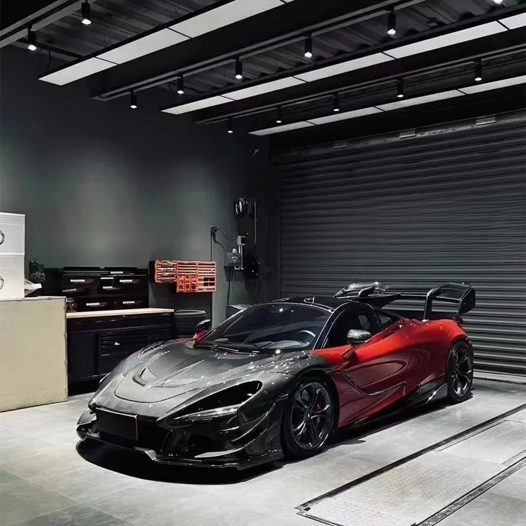 For McLaren 720S Carbon Fiber Body Kit 720S Upgraded Senna GTR-style Front Bumper Hood Spoiler Diffuser Carbon Fiber Body Kit