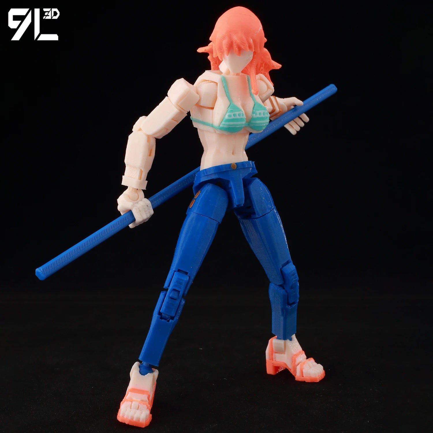 9L3D Printed Anime One Piece Naruto Demon Slayer Dummy13 Lucky T13 Movable Shapeshift Action Figures Mannequin Toys Collectors