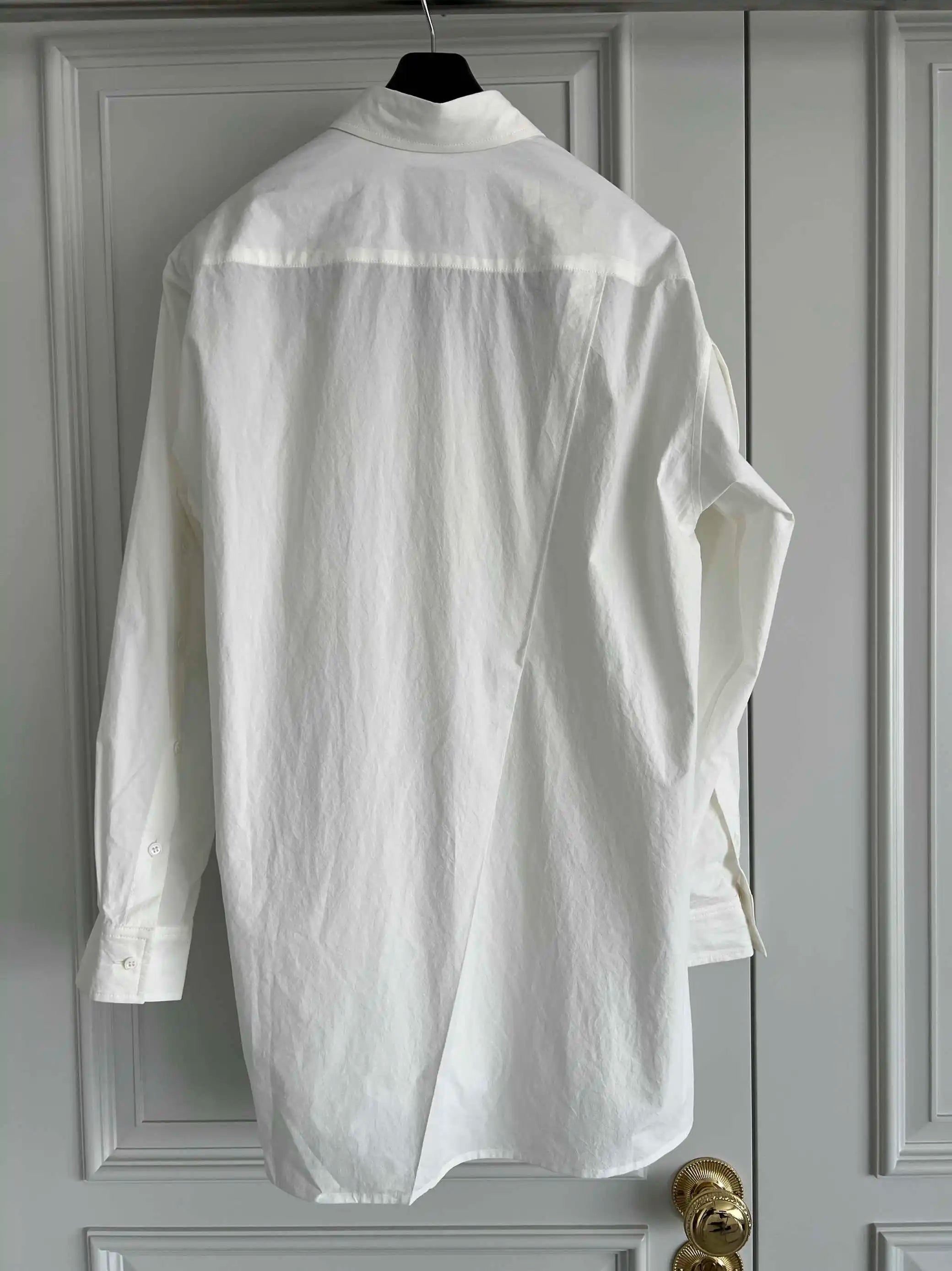 TOP-YAMAMOTO original design white pure cotton long-sleeved shirt