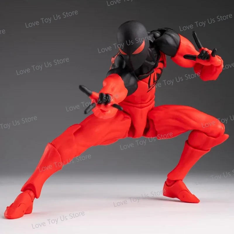 In Stock: Mess Toys Spider-Man Symbiote Suit & Scarlet Spider Anime Action Figures - Collectible Gift Set