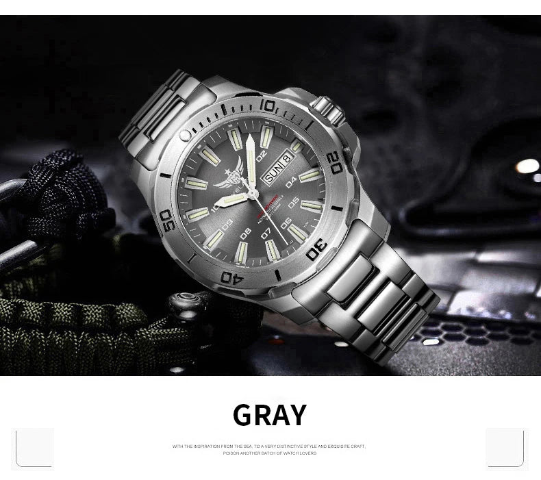 YELANG New Men Automatic Mechanical Watch T100 Self Luminous SWISS ETA Movement 25Jewels Deep Sea DiverSwim Waterproof 300m V5