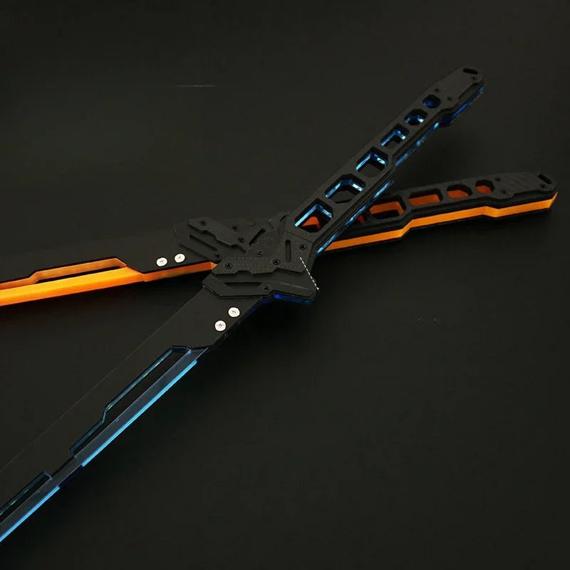 80/108cm Cyberpunk Katana Acrylic Luminous Sword Knife Anime Cosplay Prop Real Size Japanese Katana Samurai Sword Sabre Kid Toy