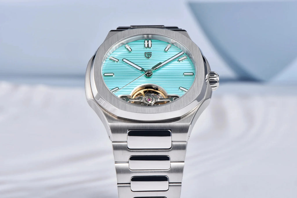PAGANI DESIGN PD-YS025 New Automatic Men's Watch Full Stainless Steel Mechanical Wrist Watch for Men, Sapphire Dial Glass