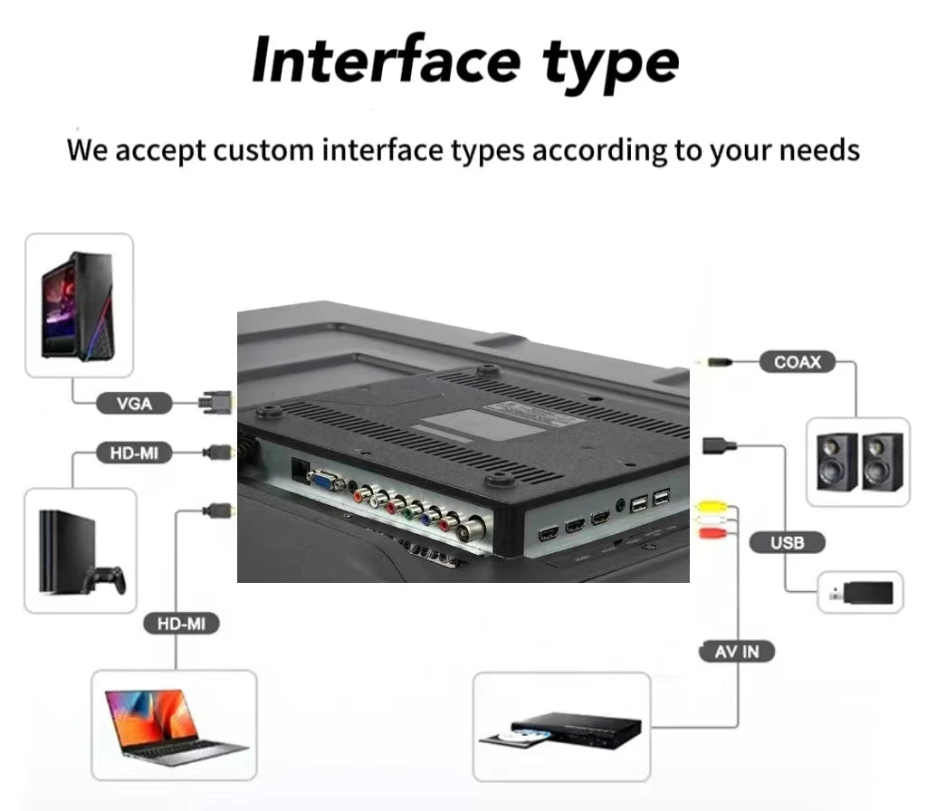 High-Definition 4K LED Smart TV Multi-Functional For Home Theaters Hotels Android System LAN Interface 32-80 Inch Screen Sizes