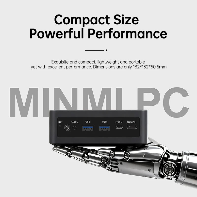TOPC Mini PC Gamer Oculink AMD Ryzen AI 9 HX 370 365 7 PRO 360 USB4 2x2.5G 2xPCIe Desktop Gaming Computer NUC Windows11 WiFi6