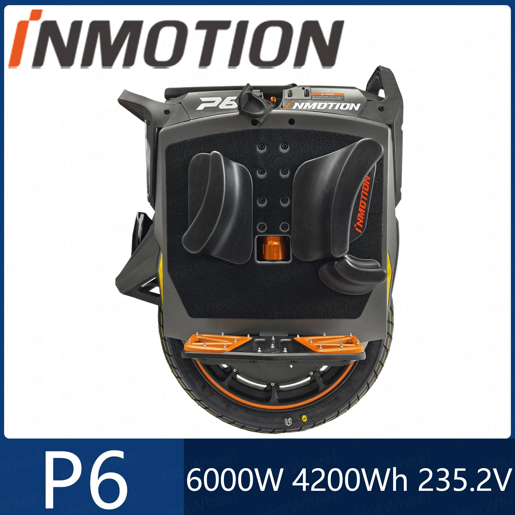 INMOTION P6 4200Wh 235.2V Battery 6000W Motor Electric Unicycle IPX6 Waterproof 150km/h Speed 150km Range 20inch 80/90-14 Tire