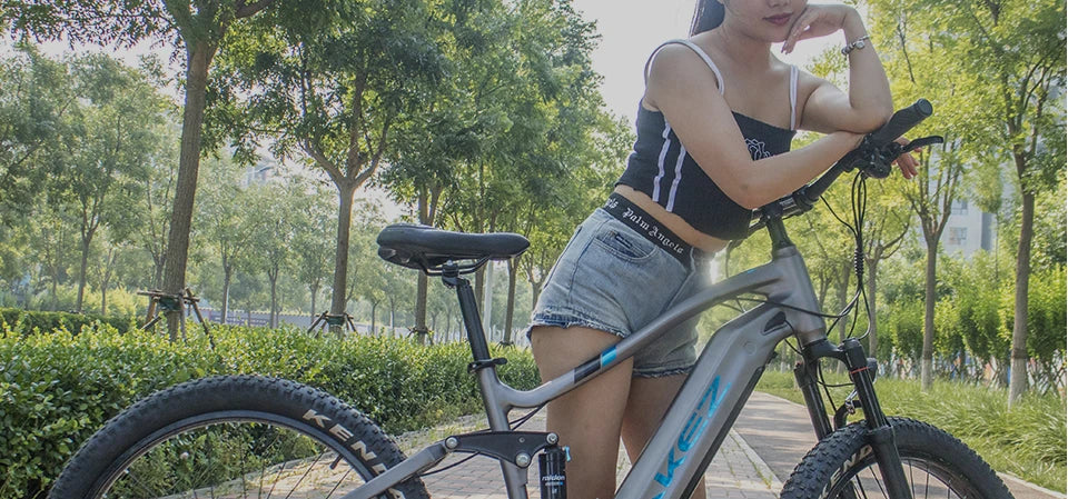 US Warehouse AKEZ 27.5" Electric Bike 48V 500W Bafang Motor, 13Ah Lithium Battery Powerful Adult E-Bike