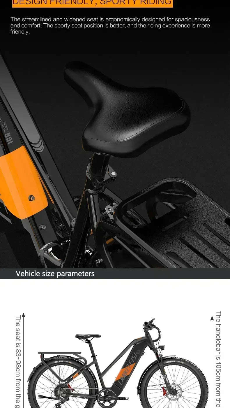 MX600 Electric Bicycle 500W motor Mountain e-bike 48V 20Ah battery 40km/h 27.5 inch tire Mountain rubber Sports Electric bike