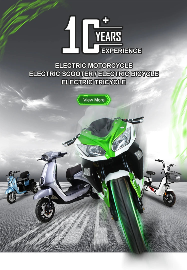 Electric Racing Motorcycles Max Loading 200kg Motor 15 Inch Vacuum Tire Fast Electric Motorcycle
