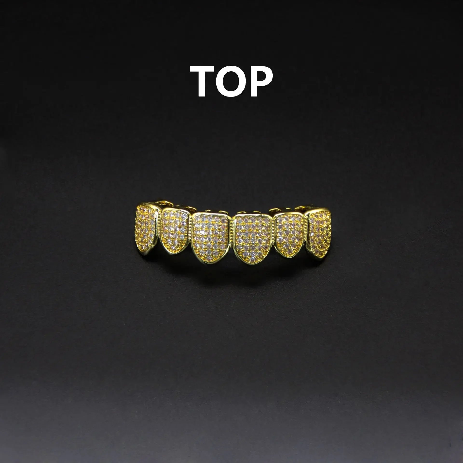 HipHop CZ Teeth Set For Unisex Top Bottom Mouth Gold Silver Color Teeth Tooth Cap Removable Dental Fashion Jewelry