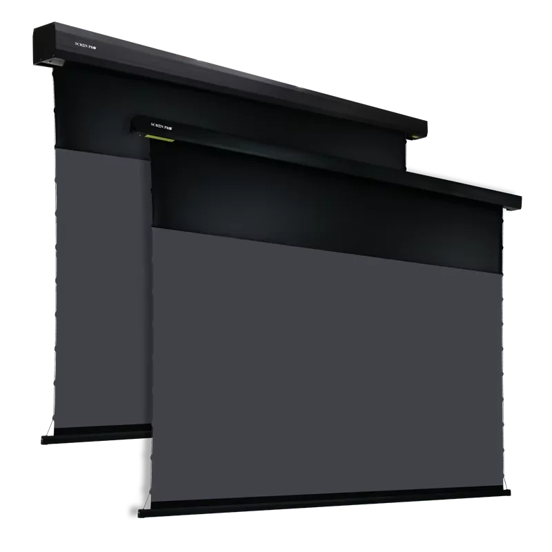 New Generation Laser TV Self-Rising Screen ALR Electric Motorised Tab Tensioned Projection Screen for UST Laser Projector 4k HD