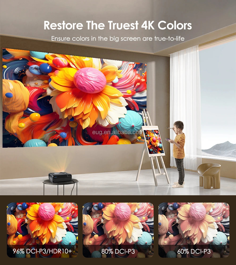 For Android 11 Smart LED Beamer Full HD Screen Video 1080P Mini LCD Home Smart Projector