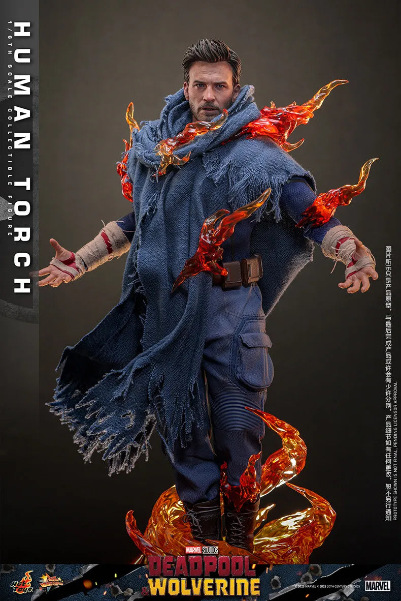 Hot Toys Deadpool & Wolverine Human Torch Mms789 1/6 Scale Collectible Figure Anime And Movie Merchandise Perfect Holiday Gift