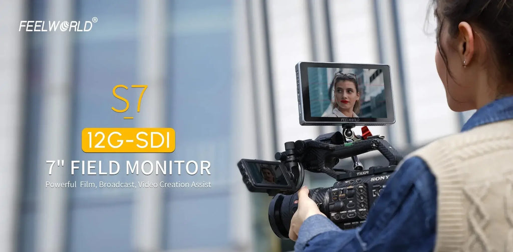 FEELWORLD S7 7-inch 12G-SDI HDMI2.0 Camera Field Monitor 1920x1200 pixels 4K HDMI High Brightness 1600nit