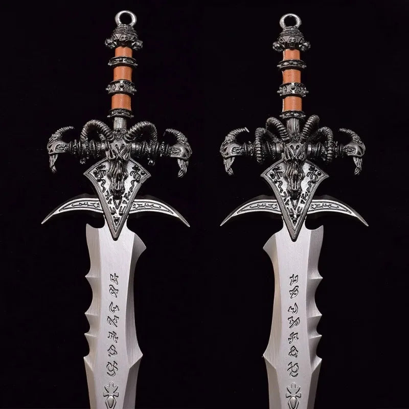 8.6/11.6inch Frostmourne Katana Anime World of Warcraft Lich King Sword Metal Ninja Knife Real Size Japanese Katana Sabre Toy