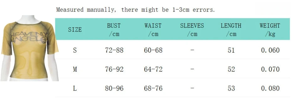 HLJ&GG American Vintage Fashion Letter Mesh See Though Two Piece Sets Women O Neck Short Sleeve Slim Crop Top And Pants Outfits