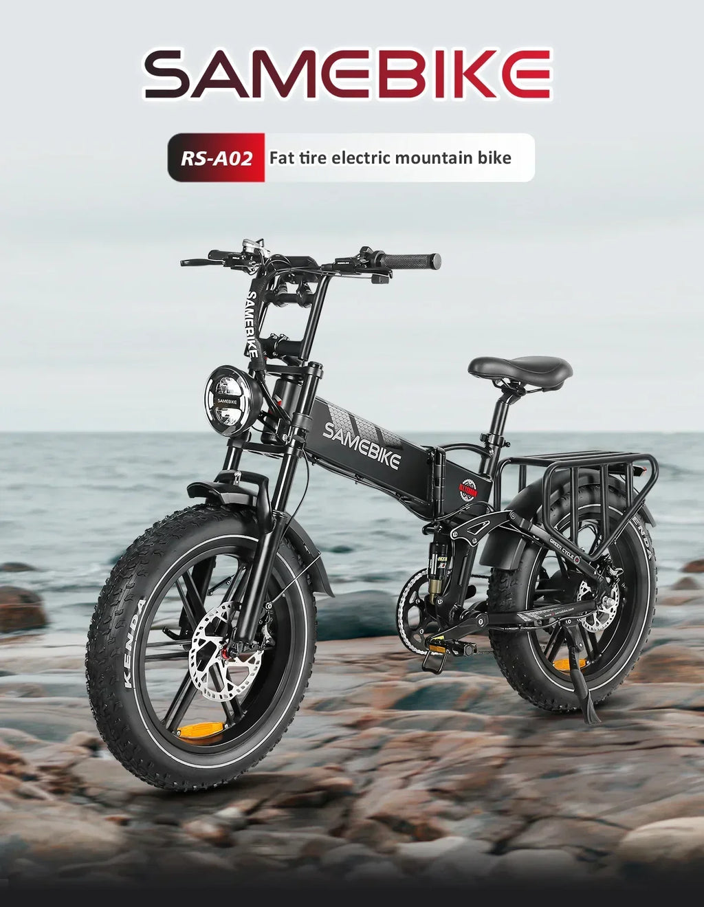 Full suspension mountain Electric Bicycle 1200W motor city folding Electric BIke 48V17AH battery 20*4.0 fat tire snow E-Bike