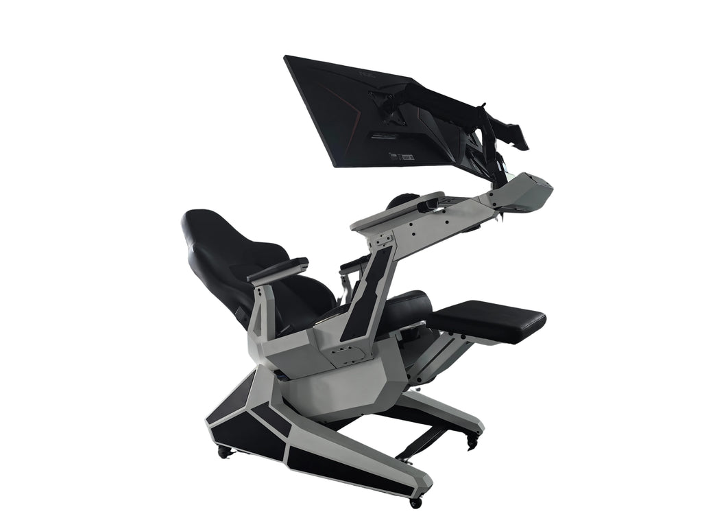 Cheap Comfortable Recline Computer Cockpit Zero Gravity Chair Ergonomic Chair Workstation for 1-2 Monitors