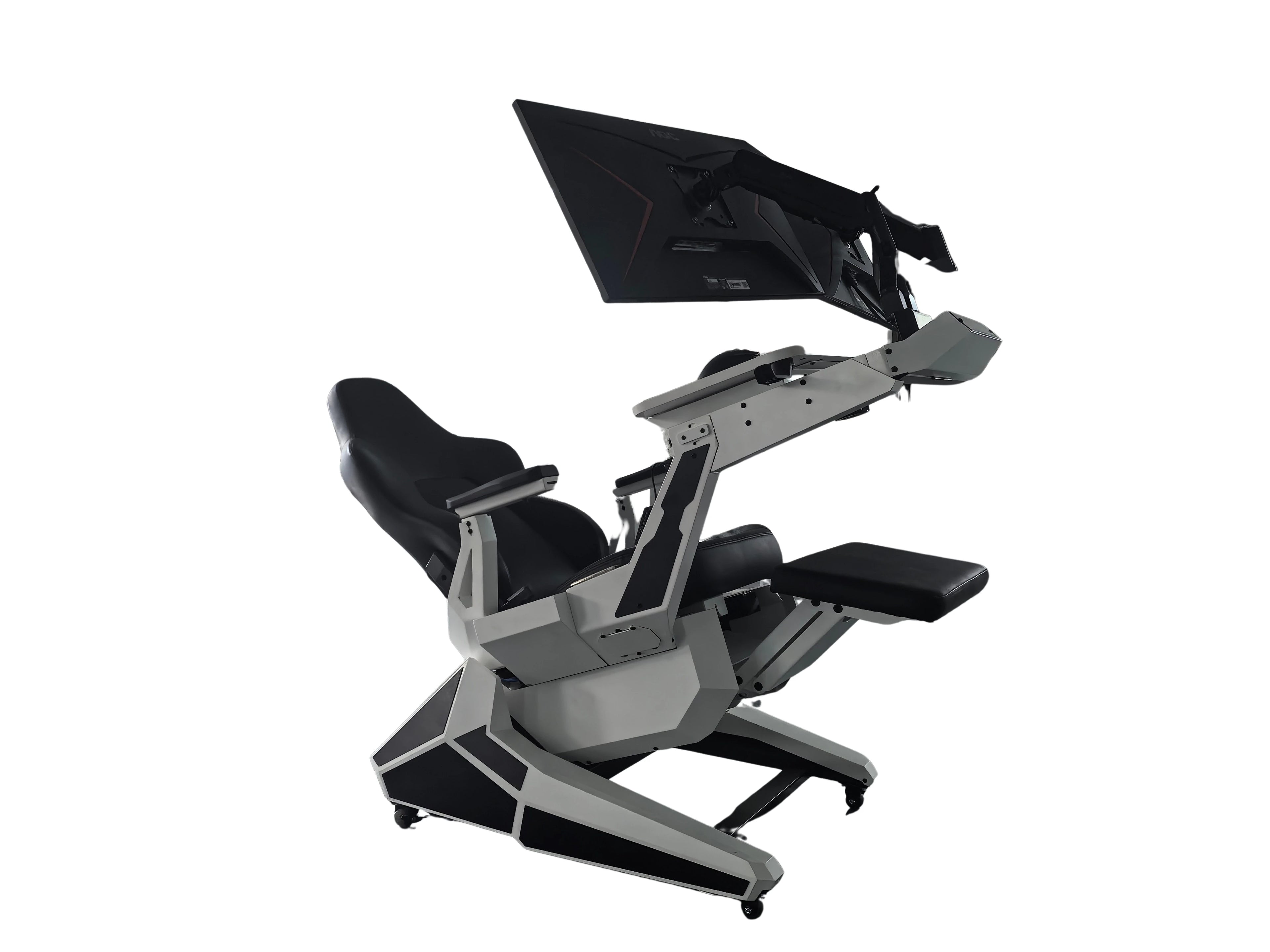 Cheap Comfortable Recline Computer Cockpit Zero Gravity Chair Ergonomic Chair Workstation for 1-2 Monitors