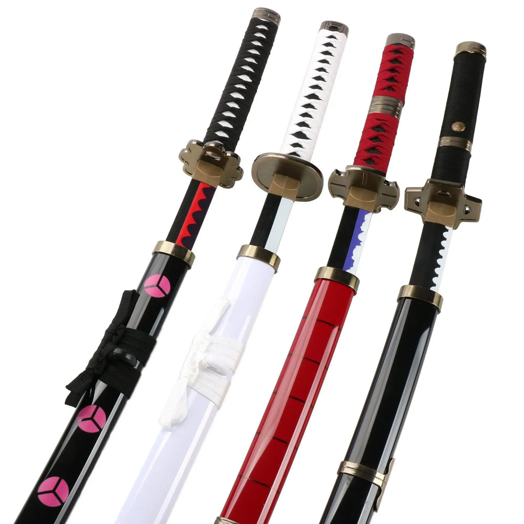 40incn Roronoa Zoro Katana Ninja Knife Sword Anime Cosplay Costume Zoro Real Size Japanese Katana Original Samurai Sabre Gift
