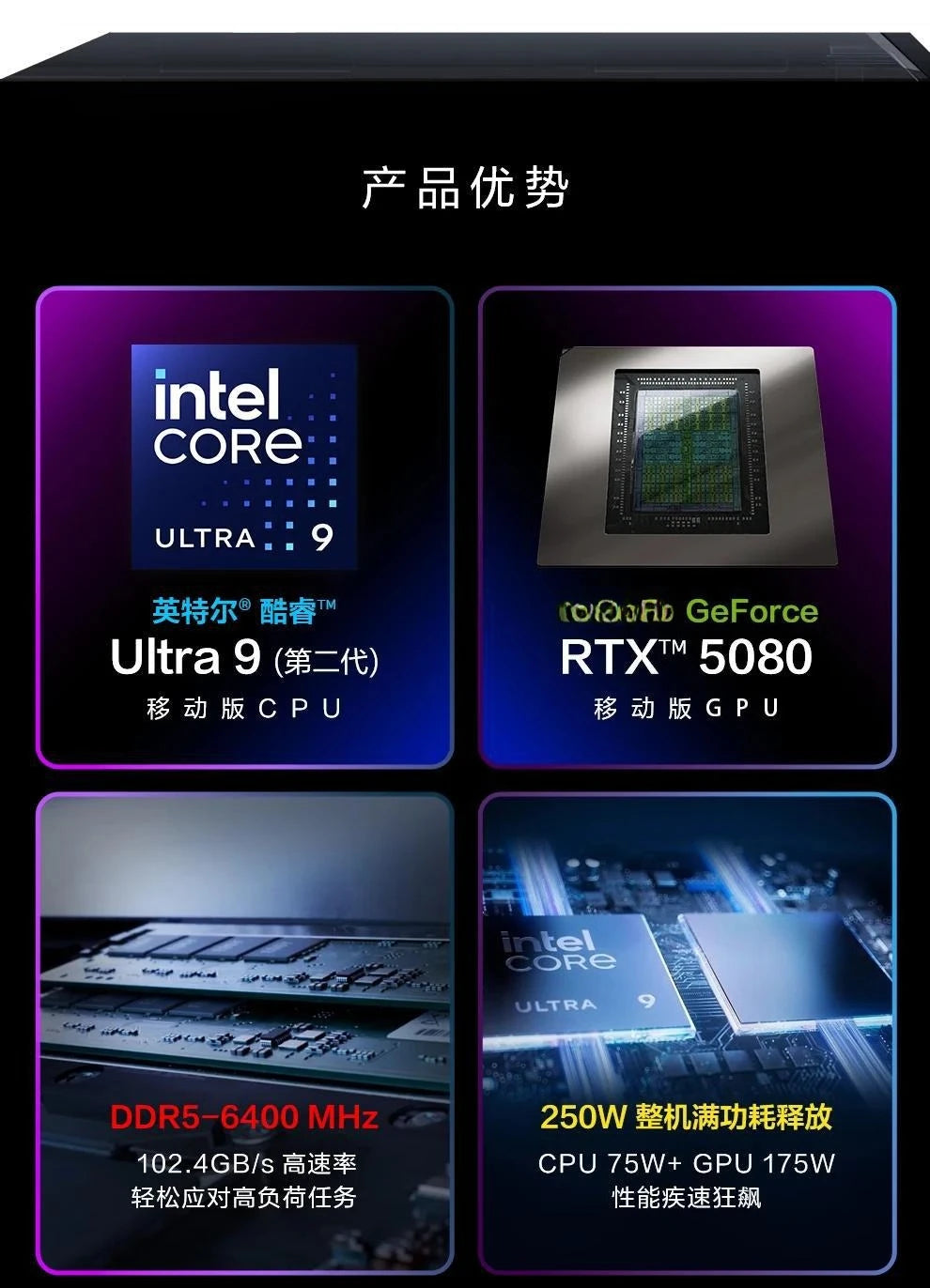 Ultra 9-275HX 32G 2TB 5080 e-sports game mini mini host AI desktop computer