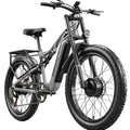 26" Electric Motorcycles fat tire E Bike For Adults,2000W Peak Motor Ebike 31Mph 50Miles 17.5AH Adults Electric Mountain Bicycle