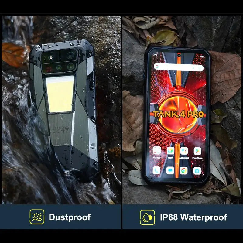 Unihertz Tank 4 pro Projector Rugged Phone 18GB+1TB/16GB+512GB Night Vision 6.73'' Dimensity 8300 11600mAh NFC 5G Snartphone