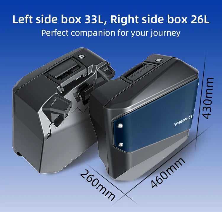 Suitable for Honda Forza 750, motorcycle side cases, quick-release & quick-install, OEM mold, no-drill & damage-free installatio