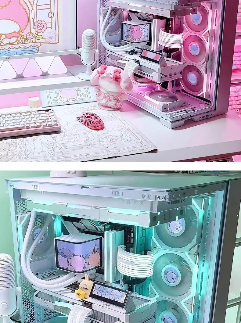 O11D EVO pure white high-end sea view room computer host 9800X3D high-value desktop computer