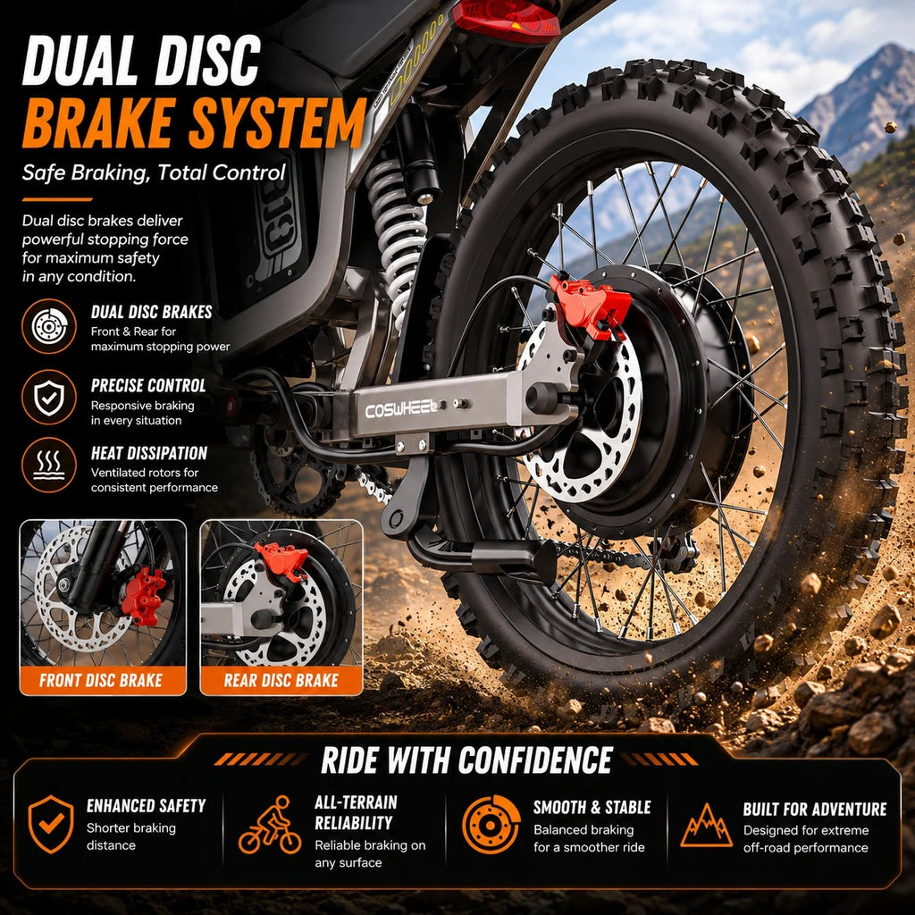 Electric Dirt Bike for Adults 9000W Motor Electric Motorcycle New In 50 MPH High-Speed E-bike Battery 72V 40AH Off-Road E Bike