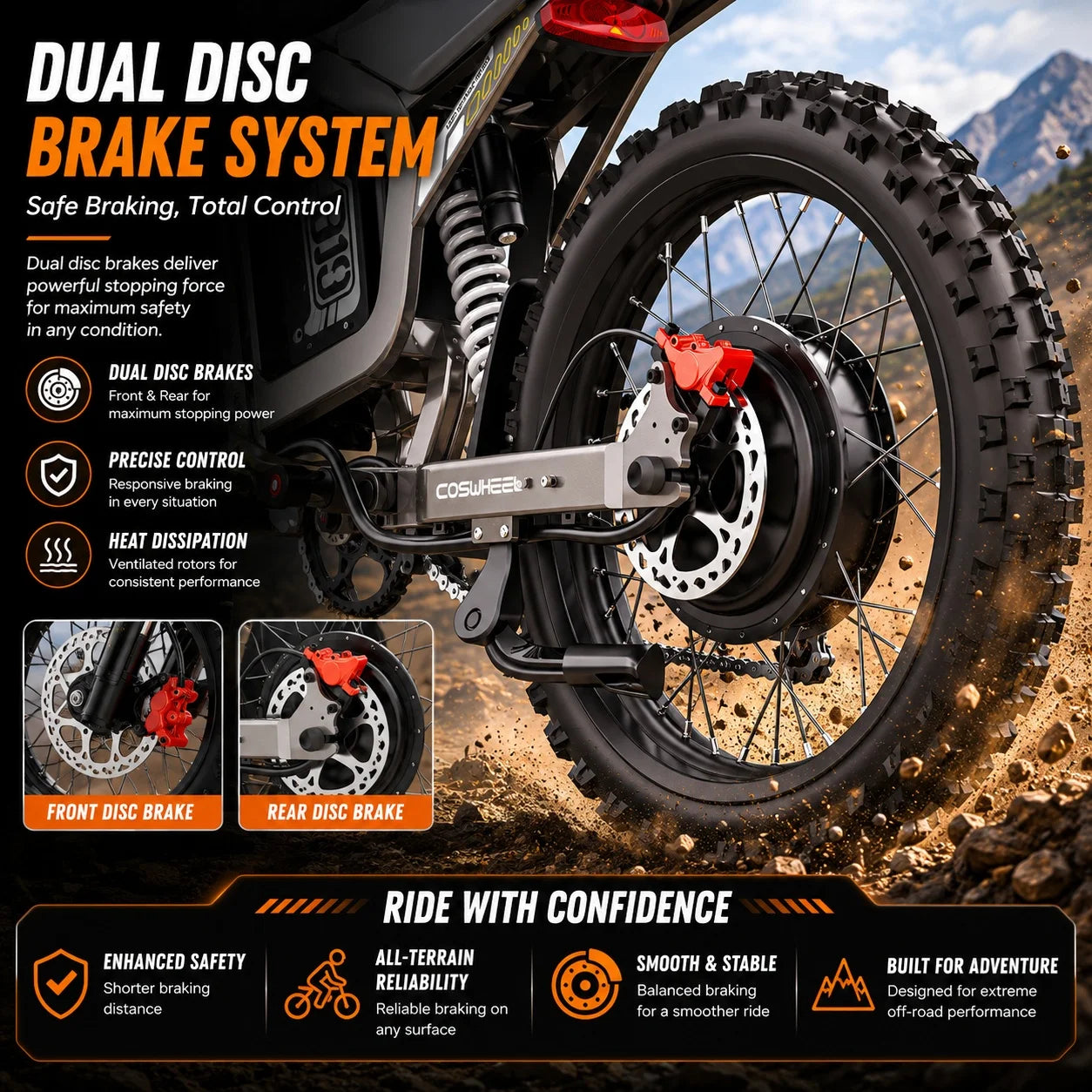 Electric Dirt Bike for Adults 9000W Motor Electric Motorcycle New In 50 MPH High-Speed E-bike Battery 72V 40AH Off-Road E Bike