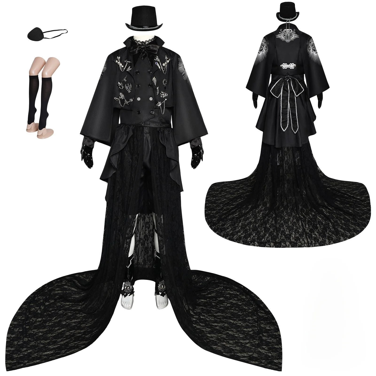 15th Anniversary Black Butler Cosplay Costume Stage Performance Anime Outfit Formal Wear Vocaloid Vsinger Dry Clean Only