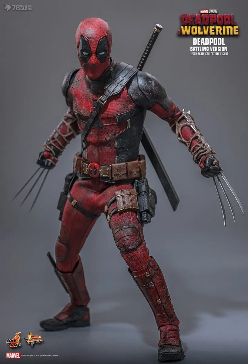 In Stock HOT TOYS MMS782 Deadpool BATTLING VERSION 1/6 Movable Model Collection Toys HT MMS 782 Deadpool & Wolverine Wade