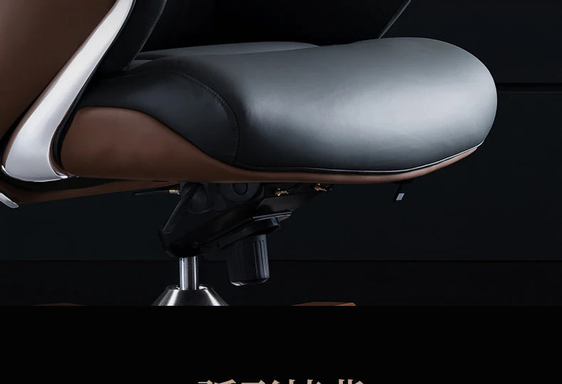 Italian Light Luxury Chiar Leather Boss Office Cowhide Comfortable President Chair Swivel Computer Silla Oficina Furniture