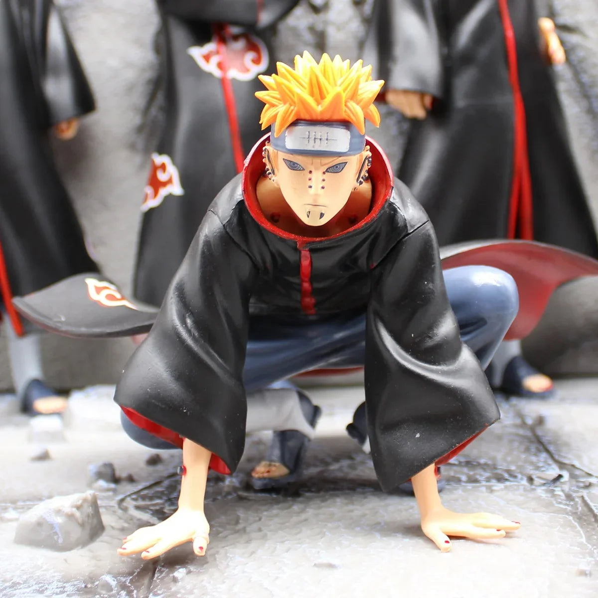 37cm Naruto Akatsuki Figure 6 Pcs/Set Uchiha Itachi Madara Konan Hidan Ninja Super Anime Scene Figurine Decoration Model Toys