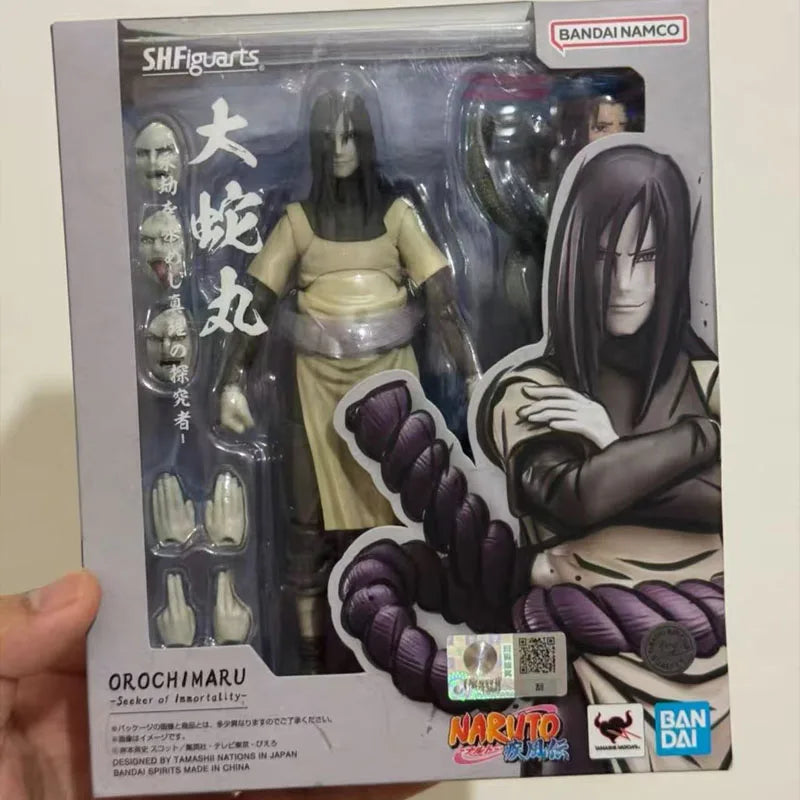 Low price In Stock BANDAI Original Box S.H.Figuarts NARUTO JIRAIYA TSUNADE OROCHIMARU SHF Action Figure Model Toy Gift for Kids
