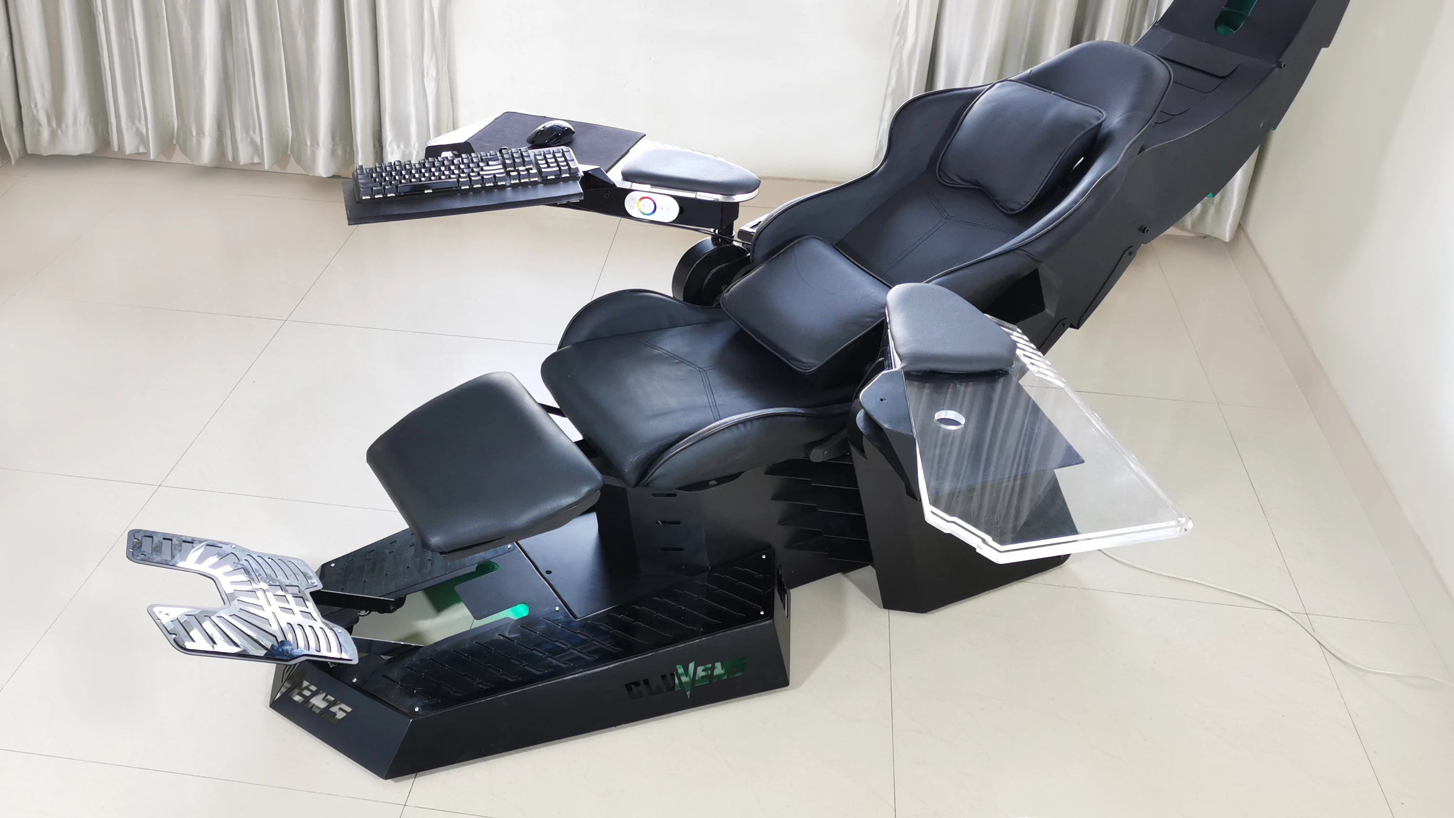 Unicorn Cluvens Brand Scorpio Hot Sell Ergonomic Silica Gamer Chair RGB LED High Back Swivel Racing Gaming Chair With Foot Rest