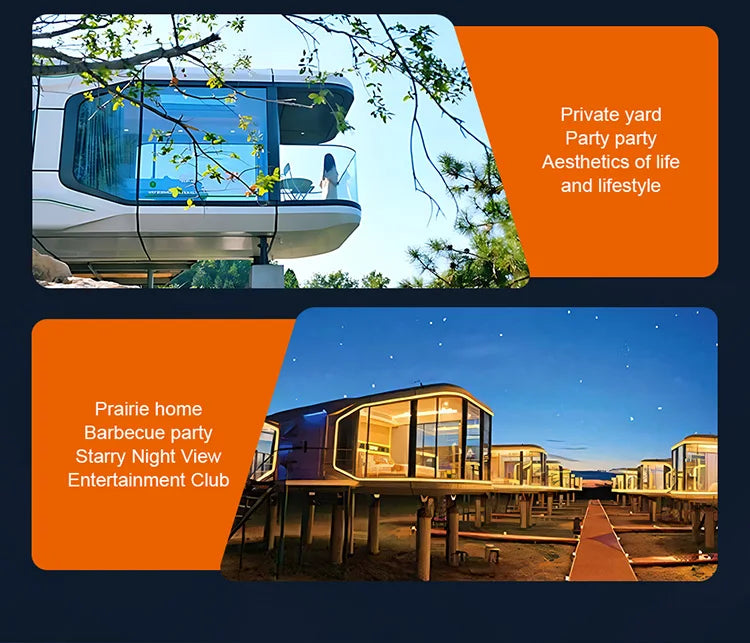 Modern Luxury Modular Steel Prefab House Factory Direct E8  Container Home Big Space Villa Model