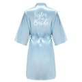 Blue Women Bathrobe White Letter Bride Bridesmaid Mother Maid of Honor Get Ready Bridal Party Robes Gifts Dressing Gown